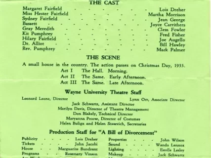 Program, Theater