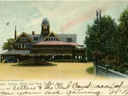 Postcard - Casino, Belle Isle Park, Detroit, Mich.