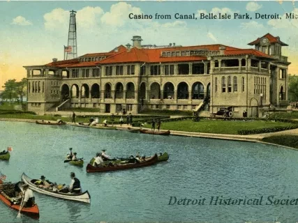 Postcard - Casino and Canal, Belle Isle Park, Detroit, Mich.
