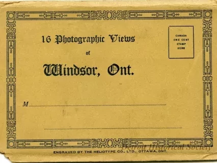 Post Folder - 16 Photographic Views of Windsor, Ont.