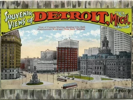 Post Folder - Souvenir Views of Detroit, Mich.