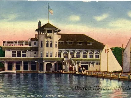 Postcard - Detroit Yacht Club, Belle Isle, Detroit, Mich.