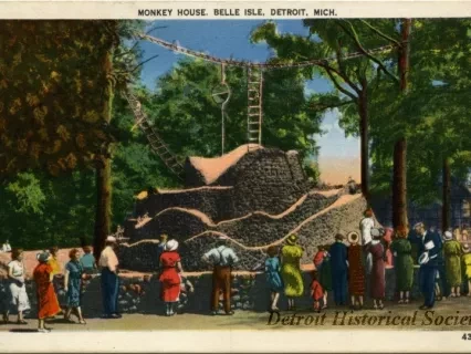 Postcard - Monkey House, Belle Isle, Detroit, Mich.