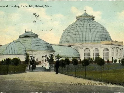 Postcard - Horticultural Building, Belle Isle, Detroit, Mich.