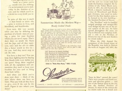 Menu - The Sanders Menu