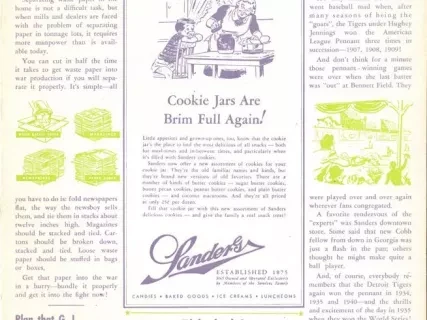 Menu - The Sanders Menu