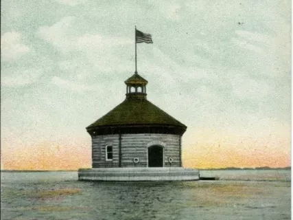 Postcard - Intake Station, Detroit Water Works, Detroit, Mich.