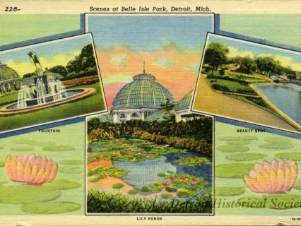 Postcard - Scenes at Belle Isle Park, Detroit, Mich.