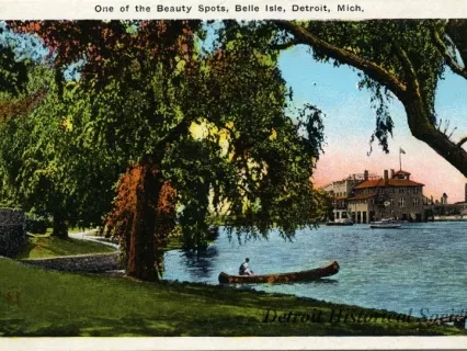 Postcard - One of the Beauty Spots, Belle Isle, Detroit, Mich.
