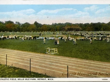 Postcard - Athletic Field, Belle Isle Park, Detroit, Mich.