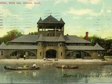 Postcard - Pavilion, Belle Isle, Detroit, Mich.