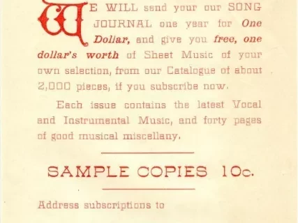 Advertisement - Our Great Offer
C. J. Whitney & Co.