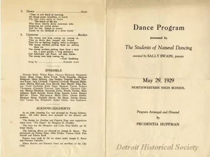 Program, Dance