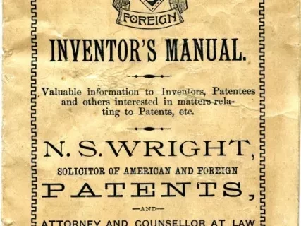 Booklet - Inventor's Manual
N. S. Wright, Patent Attorney