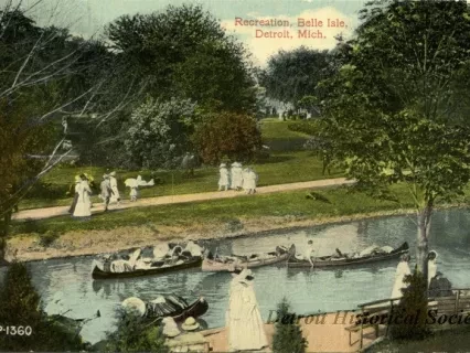 Postcard - Recreation, Belle Isle, Detroit, Mich.