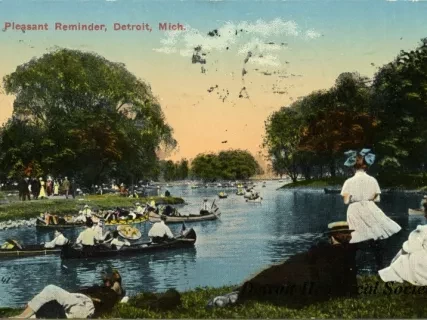 Postcard - A Pleasant Reminder, Detroit, Mich.