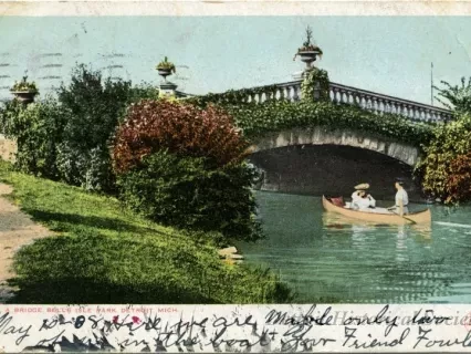 Postcard - A Bridge, Belle Isle Park, Detroit, Mich.