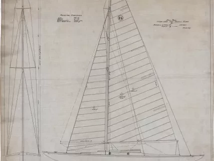 Drawing, Technical - Sail Plan 
Interlake One Design Class