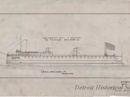 Drawing, Technical - Ann Arbor's No's. 1 - 2, 
Built for the TA & NM Railroad Co.