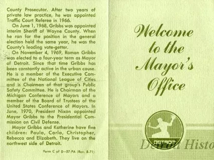 Booklet - Welcome to the Mayor's Office