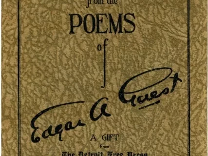 Booklet - Selections from the Poems of Edgar A. Guest, A Gift from The Detroit Free Press