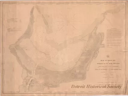 Chart, Navigational - Head of Green Bay and
Entrance to Fox River, Wisconsin
