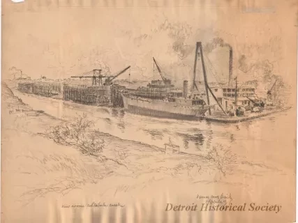 Drawing - View Across Ashtabula Creek