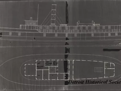 Drawing, Technical - Steam Railroad Ferry for Mackinaw and Point St. Ignace 
[SS Algomah]