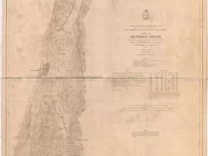 Chart, Navigational - Chart of Detroit River