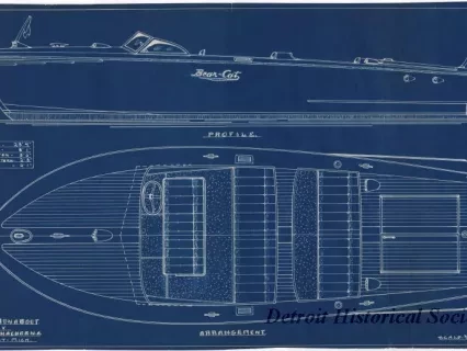 Blueprint - 23-Ft. Runabout by John L. Hacker, N.A.