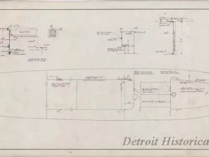 Drawing, Technical - Rearrangement of Tug Frank Perry