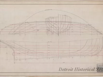 Drawing, Technical - Lines, 87' 6" Harbor Tug
(Hull No. 64)