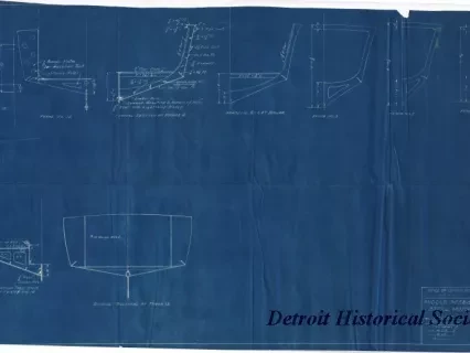 Blueprint - Middle Neebish Light Station, Mich.,
Steel Motorboat Sections