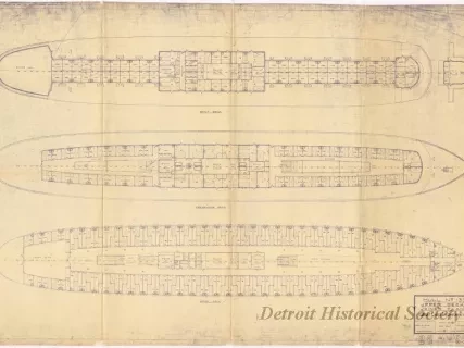 Blueprint - Hull No. 133,
Upper Decks Joiner Plans