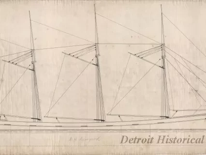 Drawing, Technical - Spar Draft No. 25
[Schooner H. A. Hawgood]