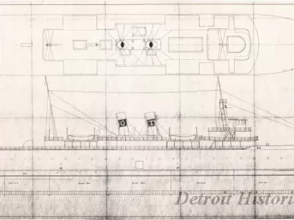 Photocopy - Arrangement - Steamers "Grand Rapids," "Madison," and "City of Milwaukee" for Canadian National Railways Grand Trunk Railway System