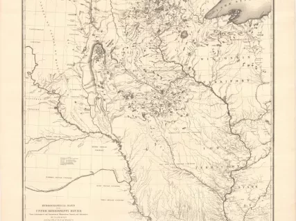 Map - Hydrological Basin of the Upper Mississippi River
From Astronomical and Barometrical Observations, Surveys, and Information