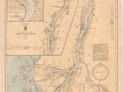 Chart, Navigational - St. Clair River
