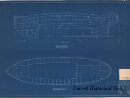 Blueprint - 40 Foot Steel Work Launch,
Shell Expansion: Mn. Deck Plating