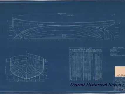 Blueprint - 40 Foot Steel Work Launch,
Lines and Offsets