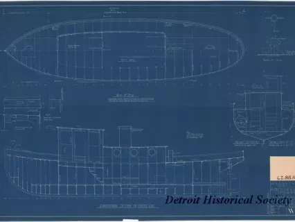 Blueprint - 40 Foot Steel Work Launch,
Structural Plan