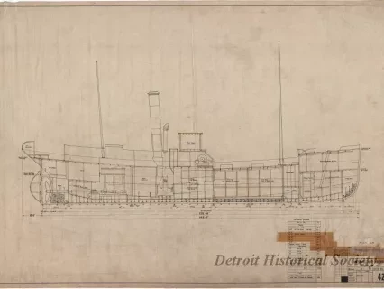 Drawing, Technical - Inboard Profile
[for trawler, Foam]