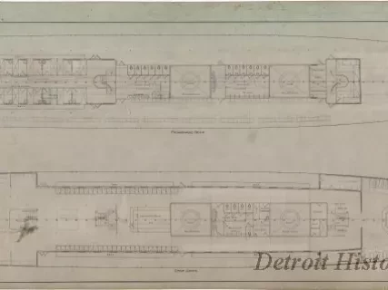 Drawing, Technical - Promenade and Spar Deck Plans