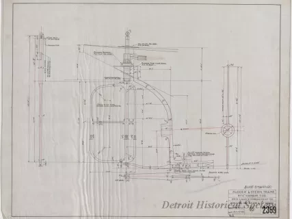 Drawing, Technical - Alice Stafford, Rudder & Stern Frame, 
87' 6" Harbor Tug, Erie Land & Improvement Co.
