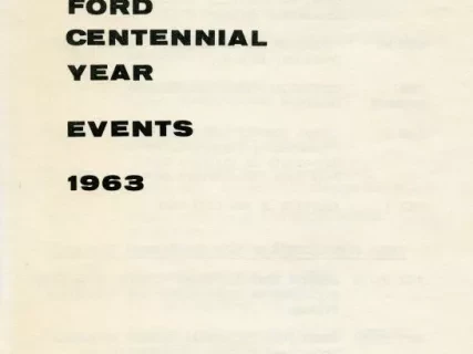 Program - Calendar of Henry Ford Centennial Year events 1963