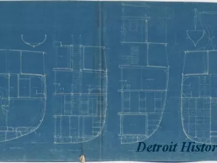 Blueprint - U. S. Coast & Geodetic Survey Steamer, Surveyor; 
Type Sections