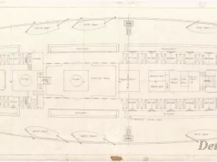 Drawing, Technical - Upper Deck Cabin Plan, City of Cleveland III
