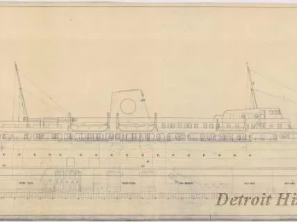 Blueprint - Outboard Profile
[Hull No. 311, SS City of Midland]