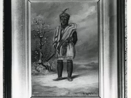 Print, Photographic - Photo of Robert Hopkin Painting 'Indian Figure'