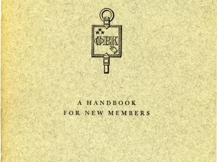 Booklet - Phi Beta Kappa Handbook for New Members